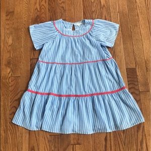 NWOT J.Crew Crewcuts Girls short sleeve striped dress 10
